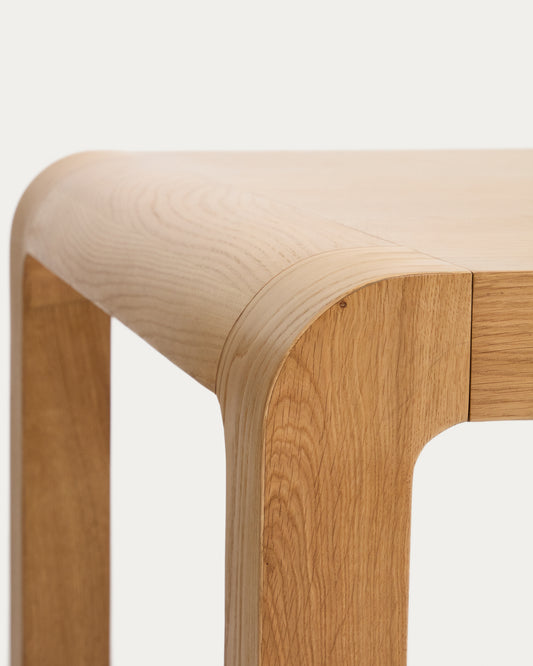 Table extensible Erisia en bois de chêne finition ton naturel 200 (280) x 100 cm FSC 100%