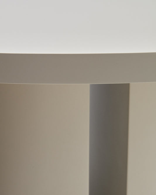 Table ronde Nealy en DM laqué écrue Ø 120 cm