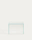 Table auxiliaire Orlia en verre trempé transparent 50 x 50 cm