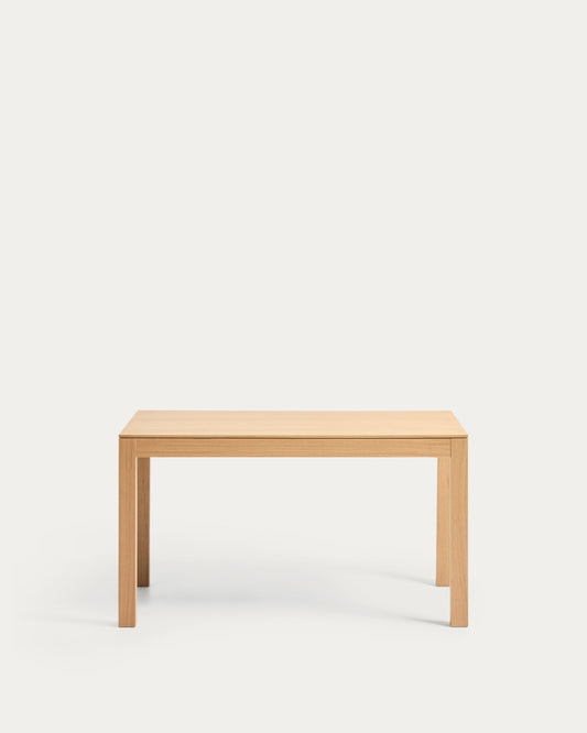 Table extensible Narevi en placage de chêne finition naturelle 170 (230) x 80 cm