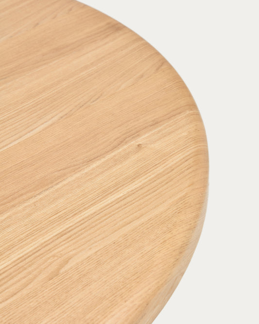 Table ovale Mailen en contre-plaqué de frêne avec finition naturelle Ø 180 x 105 cm