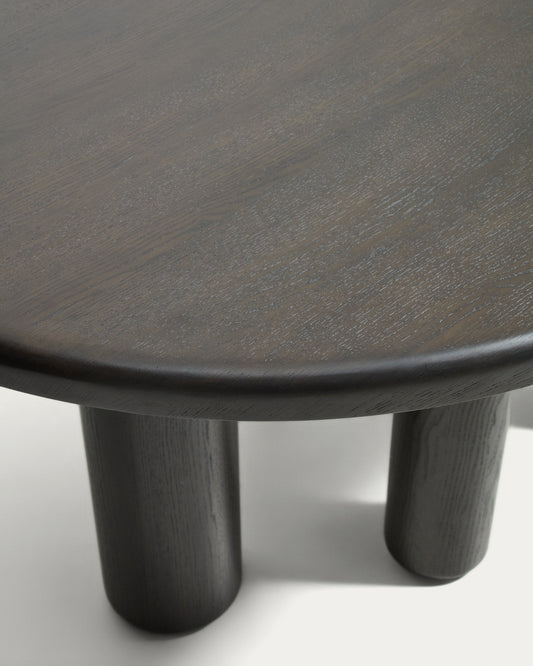 Table ovale Mailen en contre-plaqué de frêne avec finition foncée  Ø 180 x 105 cm