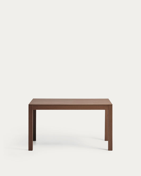 Table extensible Narevi en placage de chêne finition noyer 170 (230) x 80 cm