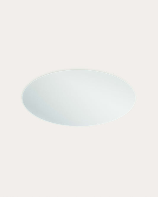 Plateau de table ovale Argo en verre transparent 200 x 100 cm