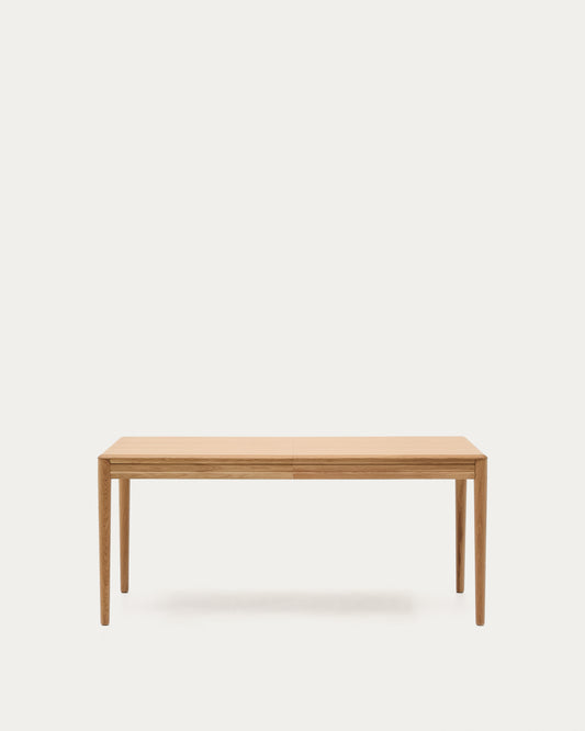 Table extensible Lenon placage et bois de chêne FSC MIX Credit natural 160(200)x90 cm