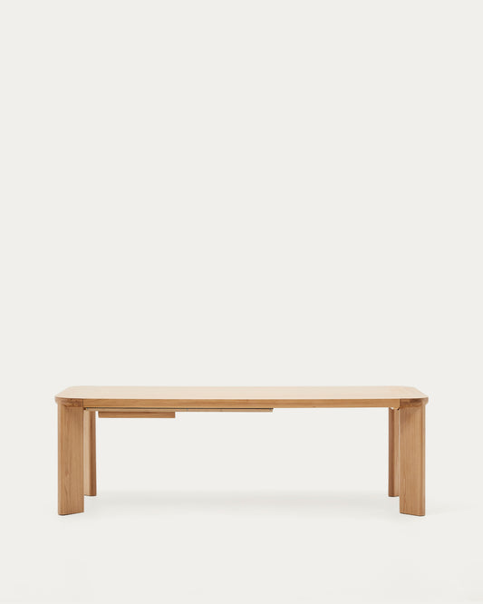 Table extensible Jondal en bois et placage de chêne FSC 100 % 240 (320) x 100 cm