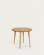 Table extensible ronde Oqui MDF en placage de chêne et pieds bois 90 (170) x 90 cm