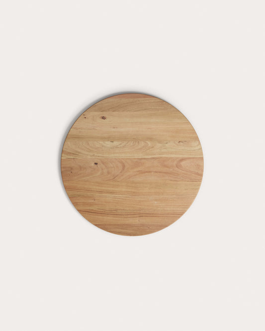 Plateau de table rond Argo en bois d’acacia finition naturelle Ø 150 cm