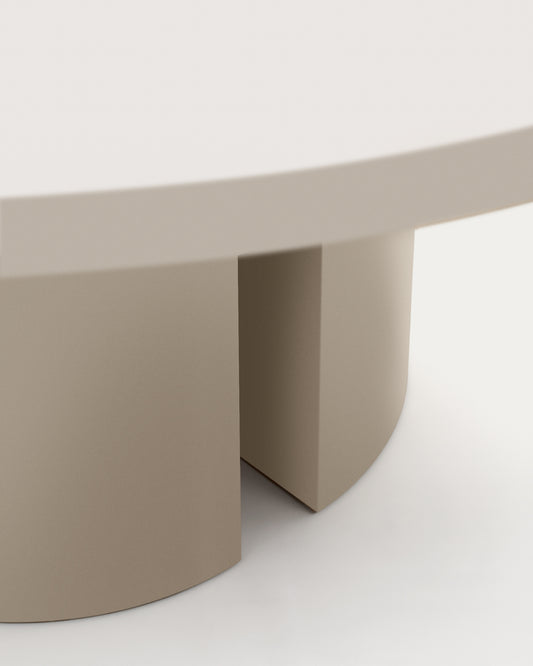 Table ronde Nealy en DM laqué écrue Ø 150 cm