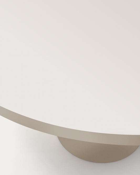 Table ronde Nealy en DM laqué écrue Ø 150 cm