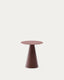 Table d'appoint Wilshire en verre trempé dépoli et acier finition terracotta mat Ø50 cm