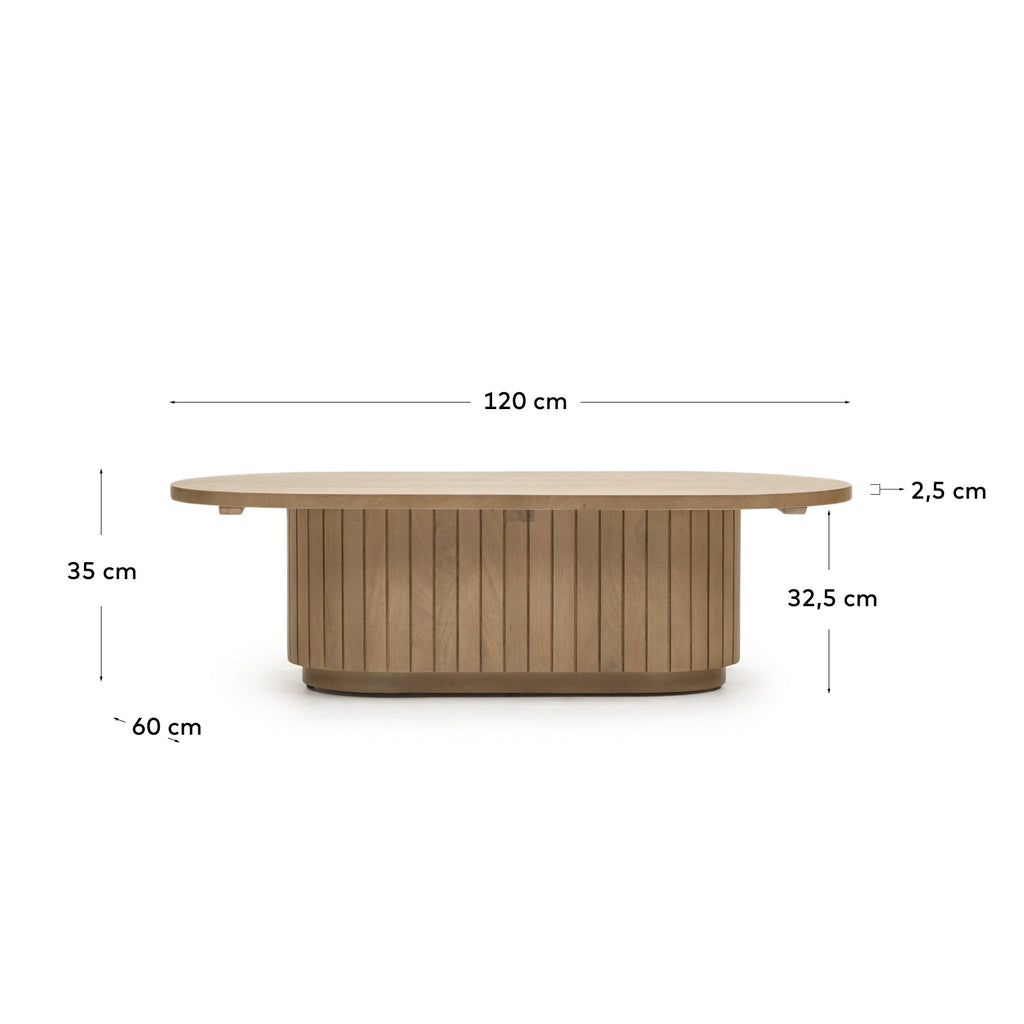 Table basse Licia en bois de manguier 120 x 60 cm