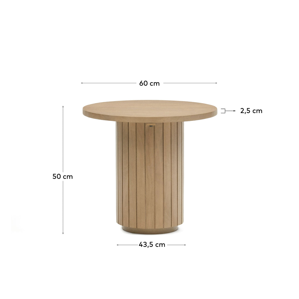 Table d'appoint ronde Licia en bois de manguier Ø 60 cm
