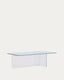 Table basse Zaren en verre trempé transparent 120 x 60 cm