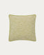 Housse de coussin Brisella en jacquard avec bordure verte contrastée 45 x 45 cm