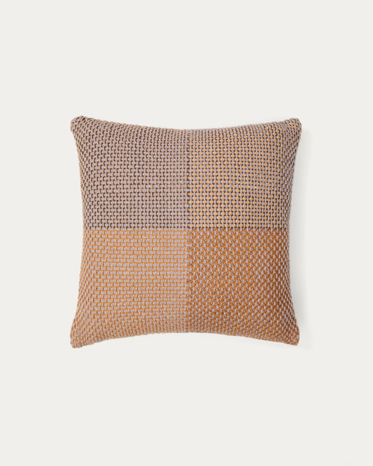 Housse de coussin Darnel 100% PET à carreaux multicolores 50 x 50 cm