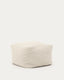 Pouf Mascarell en coton et polyester blanc 60 x 60 cm