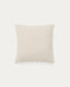 Housse de coussin Mascarell en coton et polyester blanc 50 x 50 cm