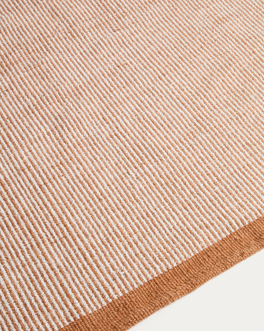 Tapis Tinei 100 % PET rayures orange 200 x 300 cm