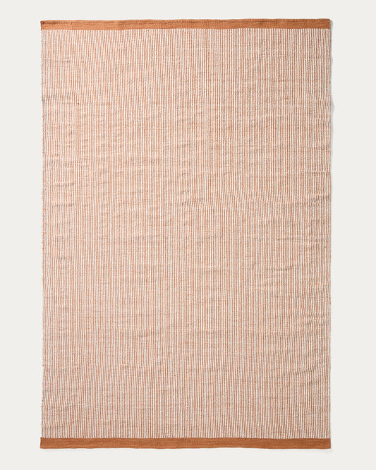 Tapis Tinei 100 % PET rayures orange 200 x 300 cm