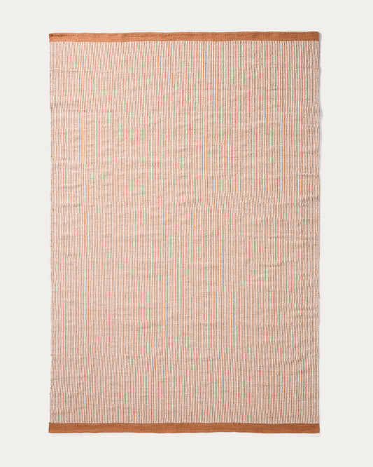 Tapis Tinei 100 % PET rayures orange 200 x 300 cm