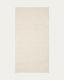 Tapis de couloir Mascarell en coton et polyester blanc 70 x 140 cm