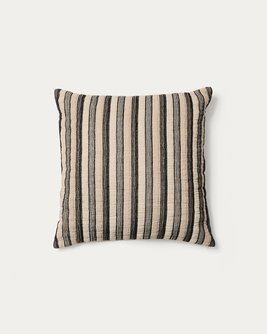 Housse de coussin Isena 100 % coton brodé multicolore 50 x 50 cm
