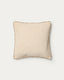 Housse de coussin Enari en coton beige avec liseré contrasté marron 50 x 50 cm