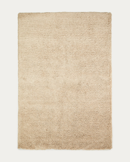 Tapis Neade de coton et polyester beige 200 x 300 cm