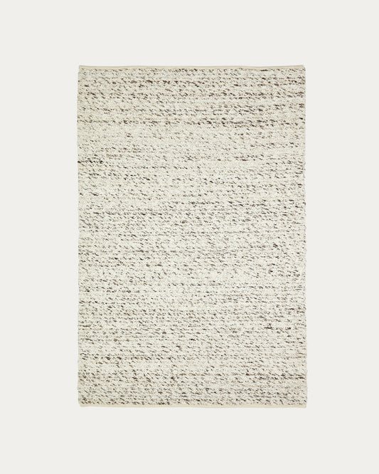 Tapis Manilva en laine et coton marron 200 x 300 cm