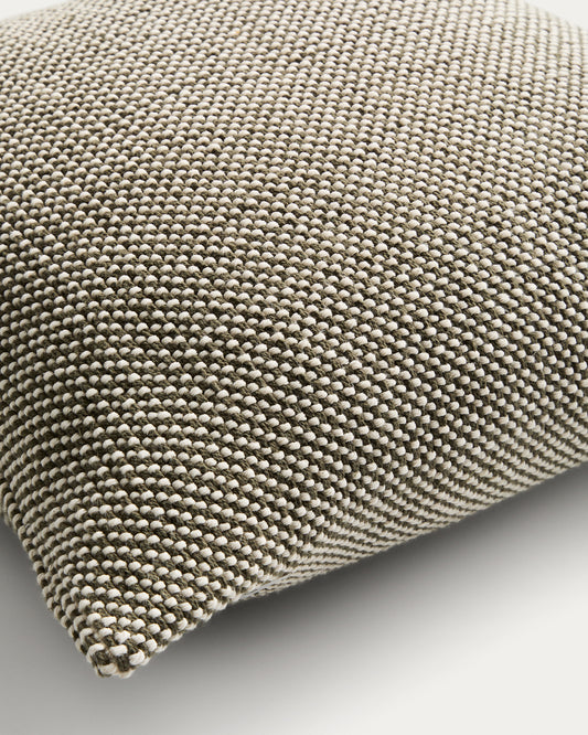 Housse de coussin Narida 100 % coton jacquard vert 50 x 50 cm