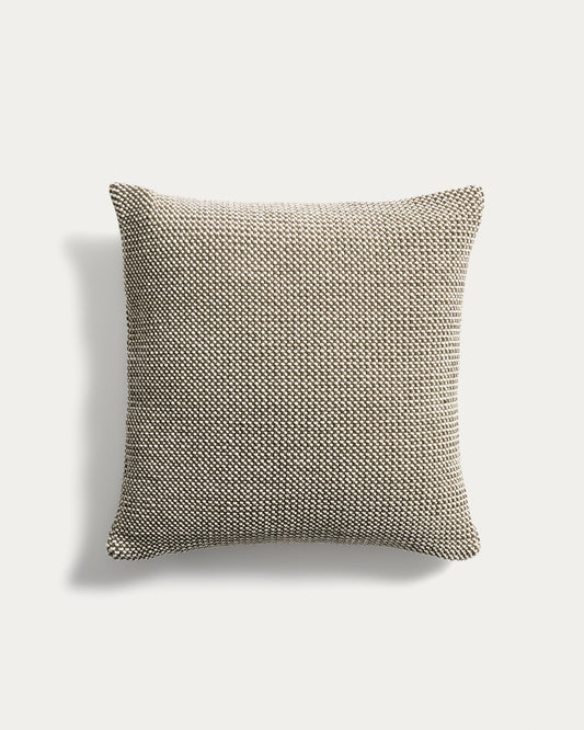 Housse de coussin Narida 100 % coton jacquard vert 50 x 50 cm