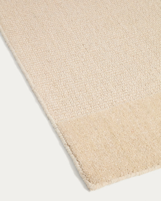 Tapis Esola en laine beige 160 x 230 cm