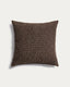 Housse de coussin Alnori 100 % coton jacquard marron 50 x 50 cm
