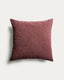 Housse de coussin Alnori 100 % coton jacquard grenat 50 x 50 cm