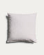 Housse de coussin Alnori 100 % coton jacquard écru 50 x 50 cm