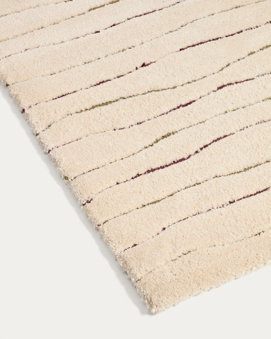 Tapis shaggy Loram beige 160 x 230 cm