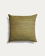Housse de coussin Brellet en soie verte 45 x 45 cm