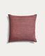 Housse de coussin Brellet en soie grenat 45 x 45 cm