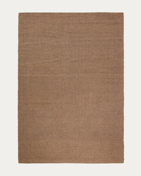 Tapis Imerna en mélange de laine marron 200 x 300 cm