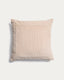 Housse de coussin Seliria en velours côtelé beige 50 x 50 cm