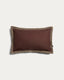 Housse de coussin  Olinan avec détail en bouclette marron 30 x 50 cm