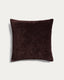 Housse de coussin Vori 100 % coton effet froissé marron 50 x 50 cm