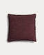 Housse de coussin Meral marron chocolat 45 x 45 cm