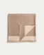 Couverture Orlet en laine réversible grise et beige 130 x 170 cm