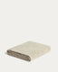 Serviette de bain Lurevi 100 % coton jacquard avec finition velours beige 70 x 140 cm