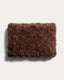 Housse de coussin Seruva en fibres synthétiques effet bouclette marron chocolat 40 x 60 cm