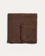 Couverture Nulina 100 % coton gaufré marron 130 x 170 cm