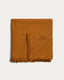 Couverture Nulina 100 % coton gaufré moutarde 130 x 170 cm