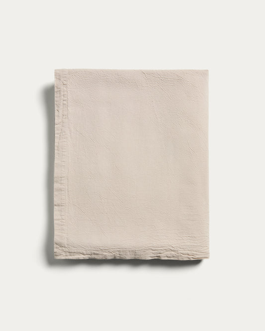 Nappe Lerava en coton avec fini lavé gris pierre 170 x 170 cm